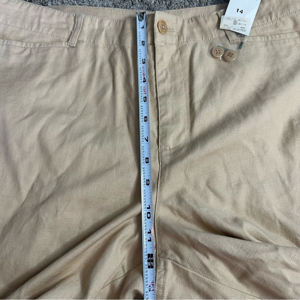 Lauren Ralph Lauren linen & cotton pants 14 sand beige tan khaki coastal career - Picture 8 of 9